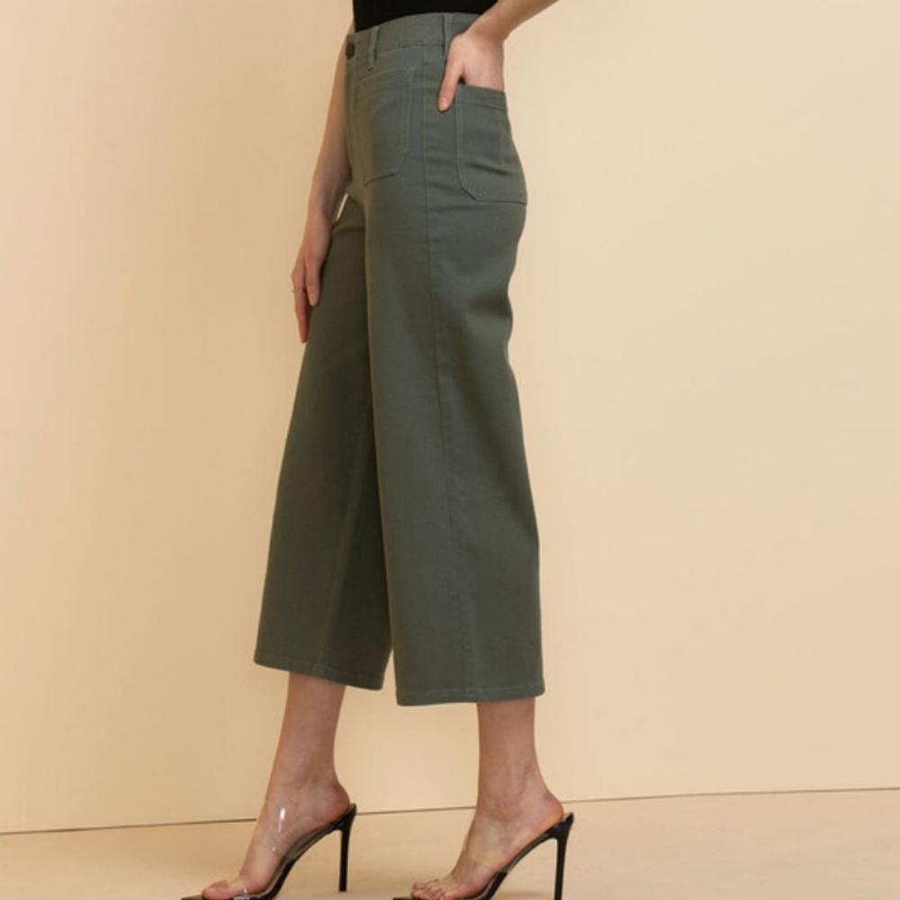 Ricki's Women's Winona Pant with Patch Pockets by LRJ Size 0 Olive Green